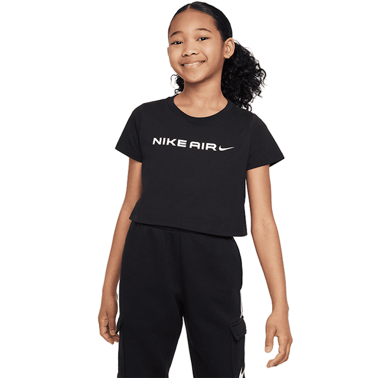 Tricou Nike G NSW TEE CROP AIR / Femei / XL / Negru photo 1 Tricou Nike G NSW TEE CROP AIR / Femei / XL / Negru photo 1