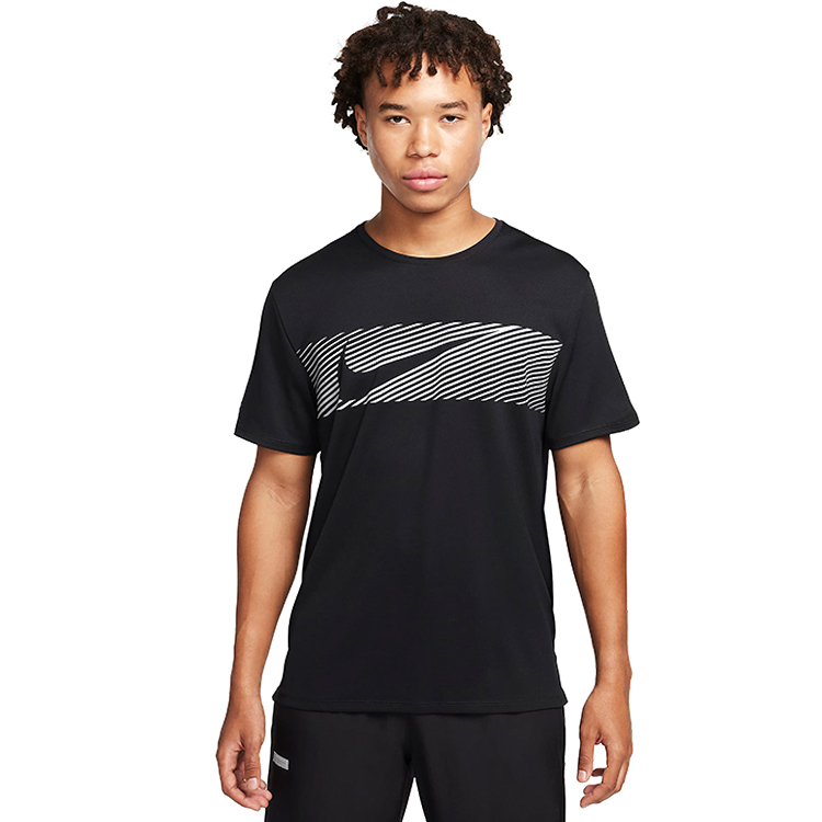 Tricou bărbătesc Nike M NK FLASH MILER TOP S Negru photo 3