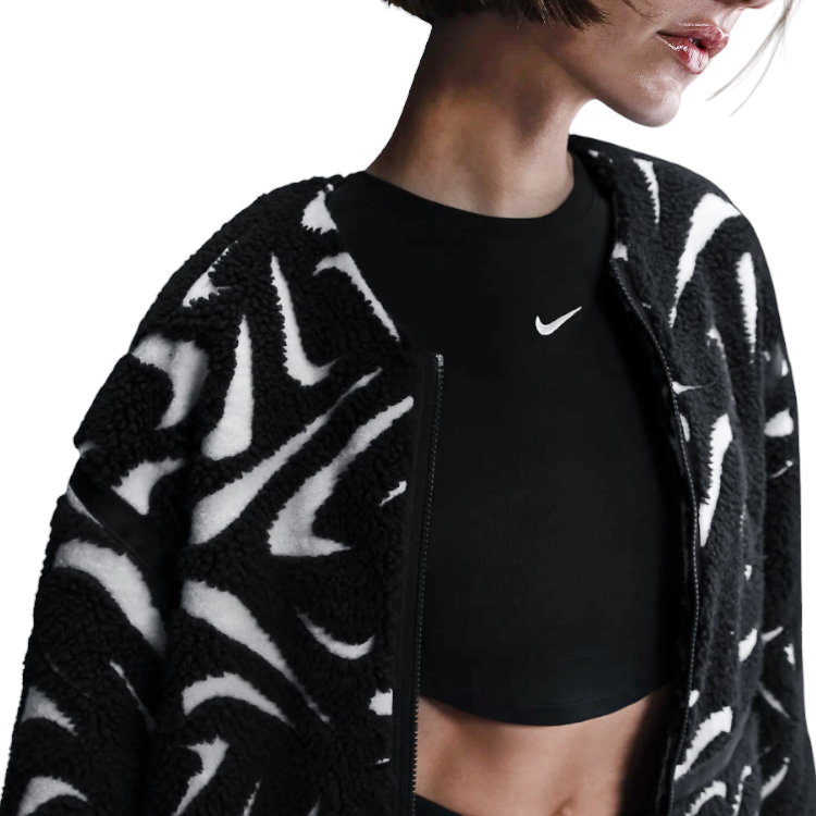 Scurta Nike W NSW COZY HBR JKT L Negru-alb Femei photo 5