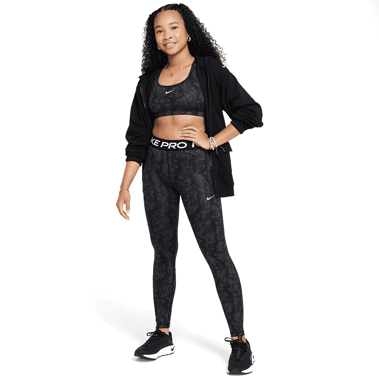Легинсы Nike G NP DF TIGHT SPORT AOP / Женский / S / Черный/Серый photo 2