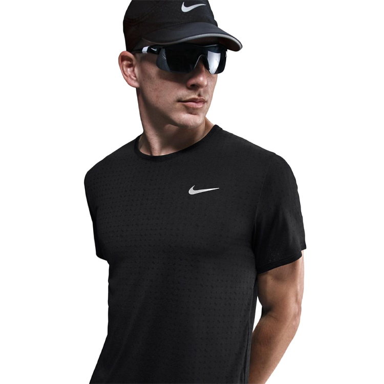 Tricou bărbătesc Nike M NK DF BREATHE MILER SS TOP XXL Negru photo 2