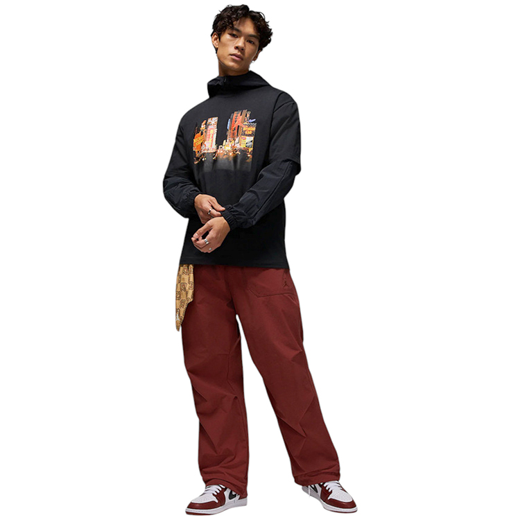 Tricou bărbătesc Nike M J NC LIGHTS SS CREW M Negru photo 5