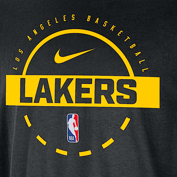 Tricou bărbătesc Nike LAL M NK PRTC SS TEE M Negru photo 2