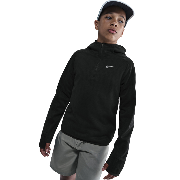 Jacheta Nike K NK TF LS HZ TOP WARM L Negru Barbati photo 2