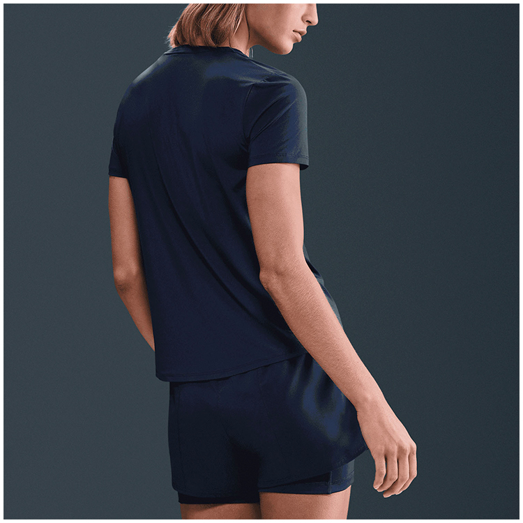 Tricou Nike W NK ONE CLASSIC DF SS TOP WT L Albastru Femei photo 4