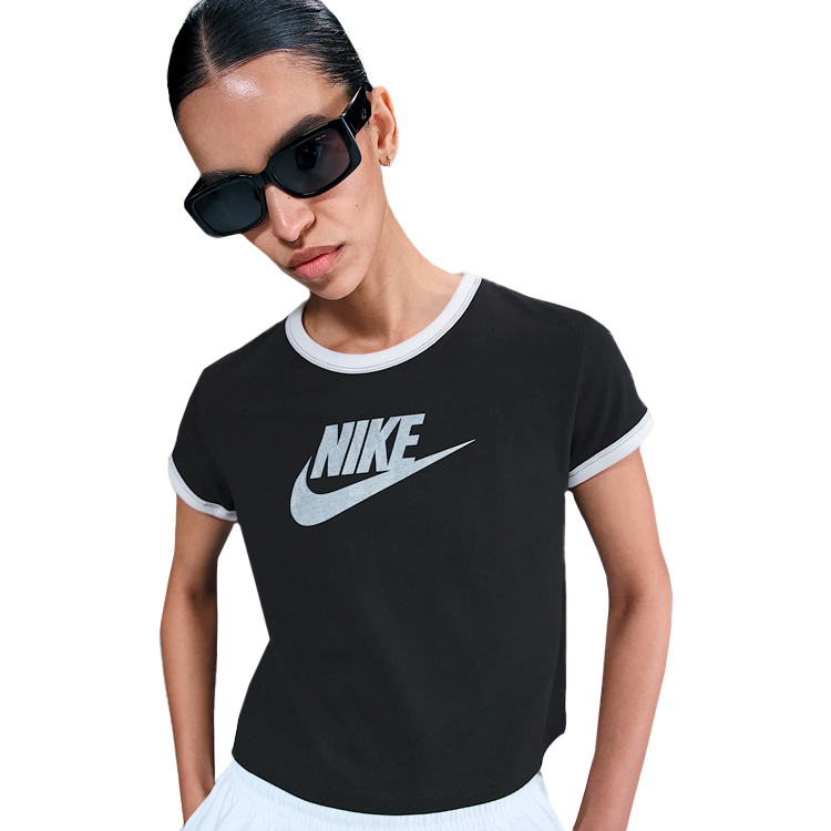 Tricou Nike W NSW SS RINGER TEE VNTG RUN XL Negru Femei photo 1