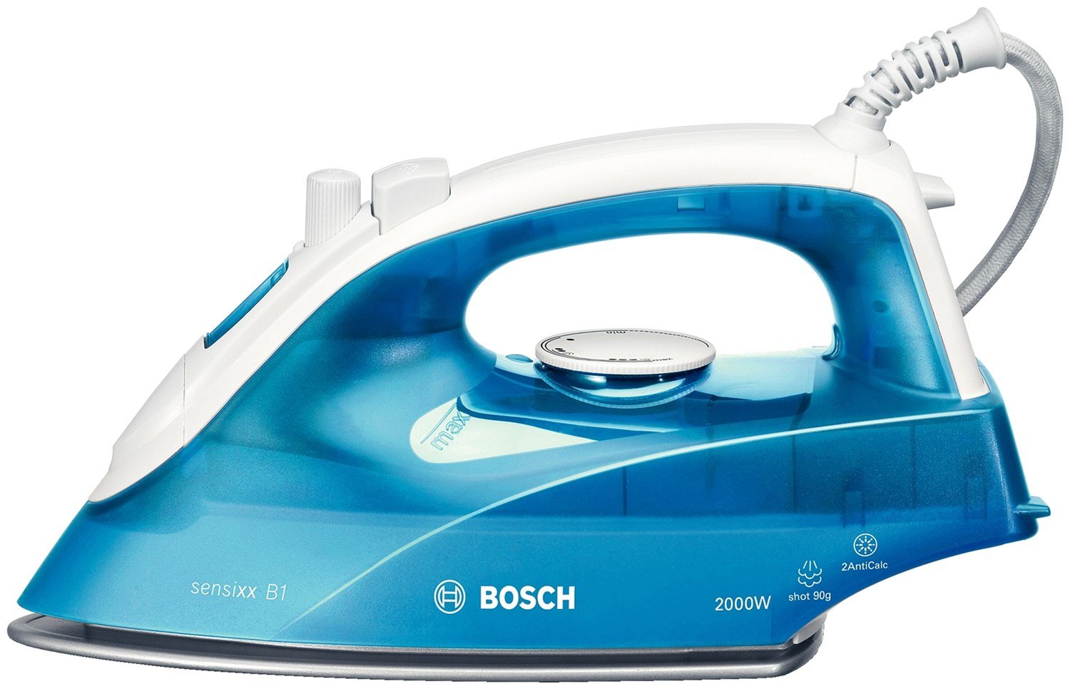 Fier de calcat Bosch TDA2610, 290 ml, Alb-albastru photo Fier de calcat Bosch TDA2610, 290 ml, Alb-albastru photo