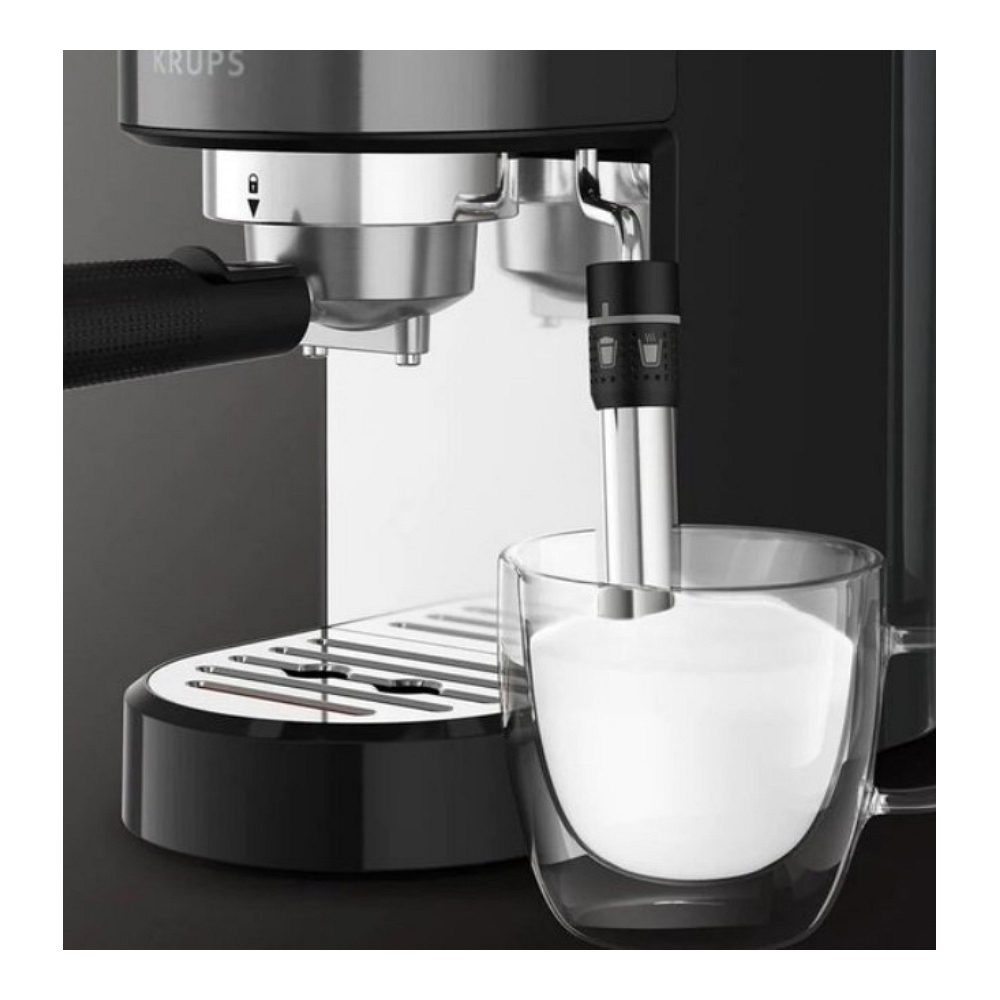 Кофеварка Krups XP444G10 / 1 л / Рожковая / 
Молотый, чалды photo 3