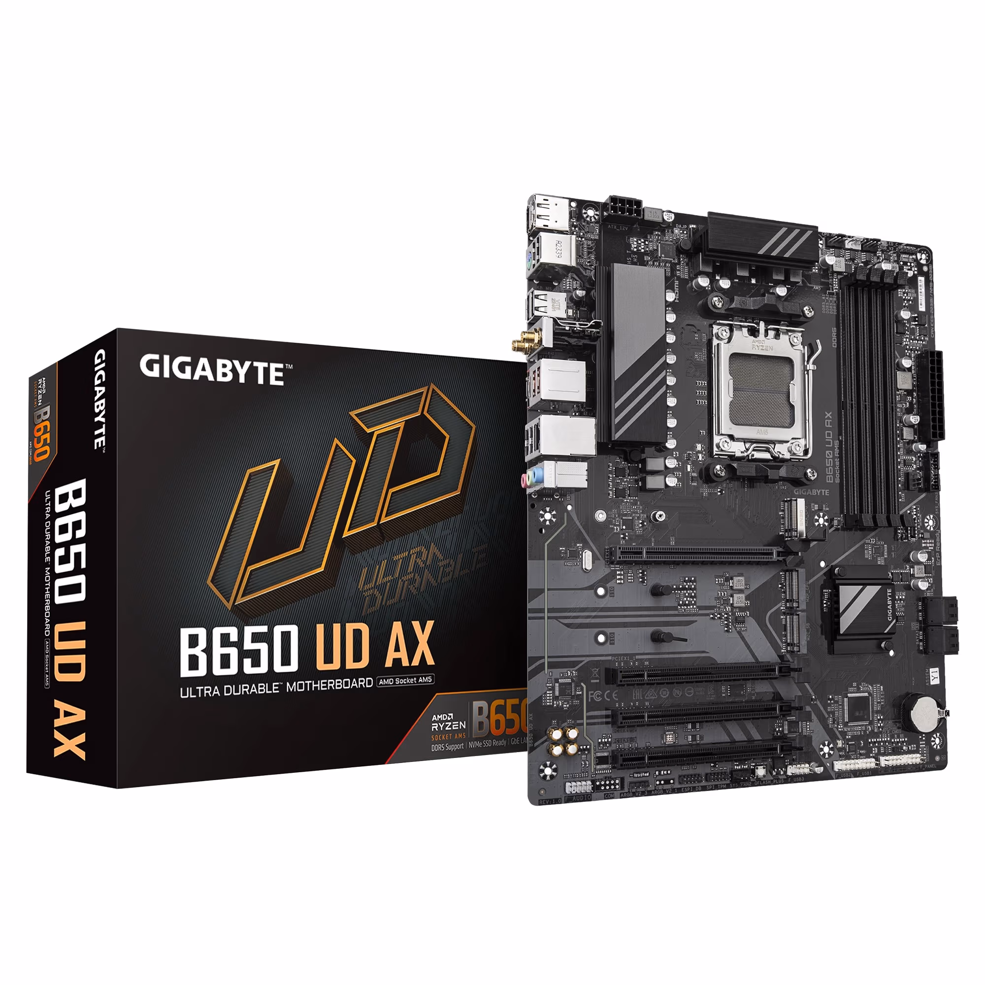 Материнская плата GIGABYTE B650 UD AX/ AM5/ B650/ DDR5/ ATX 