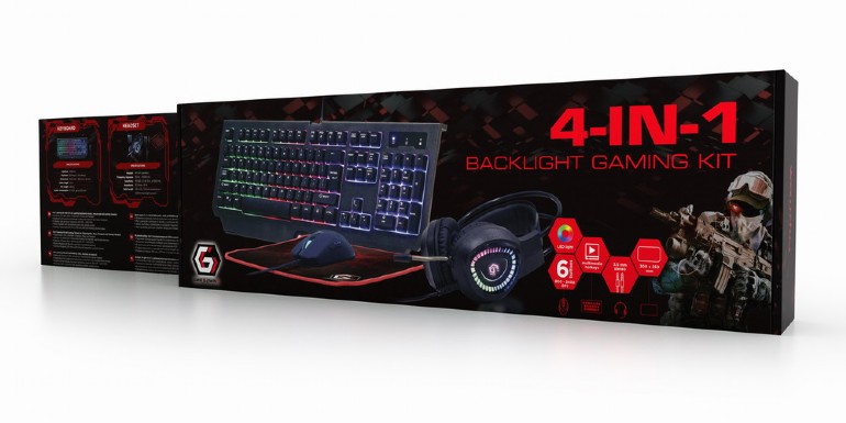 Gembird Gaming Kit GGS-UMGL4-01-RU, 4-in-1 Backlight Gaming kit "Phantom", RU layout photo 6