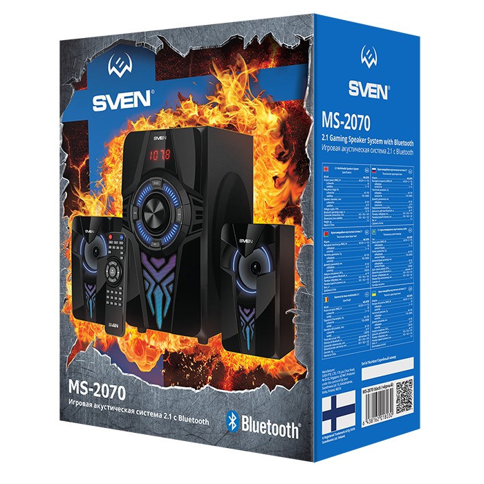 Колонки 2.1 SVEN MS-2070 / 60W RMS / Bluetooth / Black photo 10