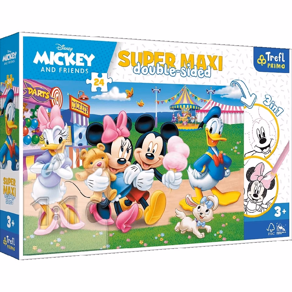Trefl 41005 Puzzle 24 Super Maxi Mickey At The Fairground
