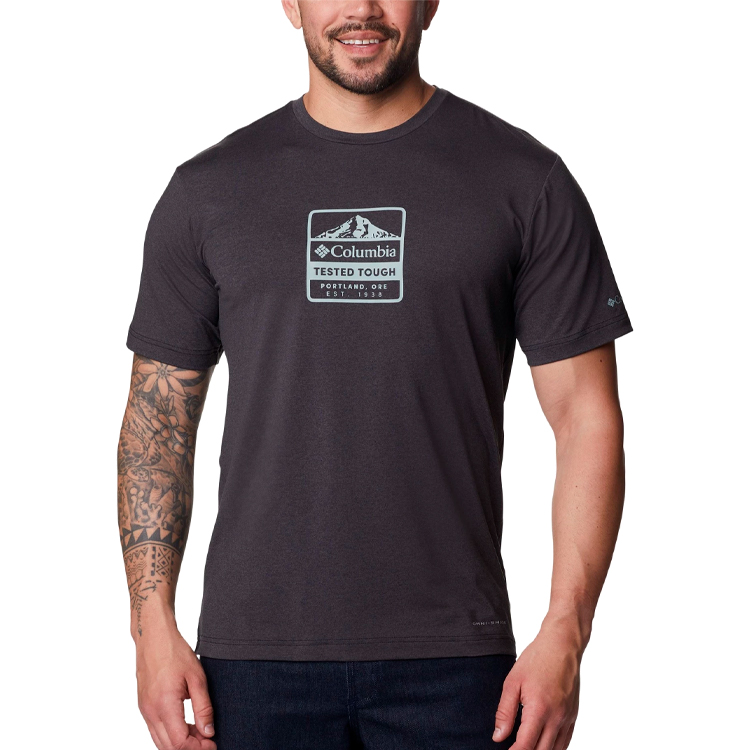 Tricou bărbătesc Columbia Tech Trail Front Graphic SS Tee S Negru photo 1