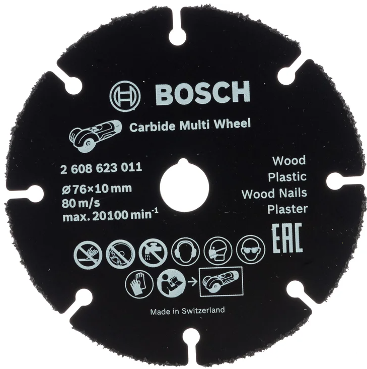 Твердосплавный диск Bosch Multi wheel 76 mm, 2608623011 photo 1 Твердосплавный диск Bosch Multi wheel 76 mm, 2608623011 photo 1