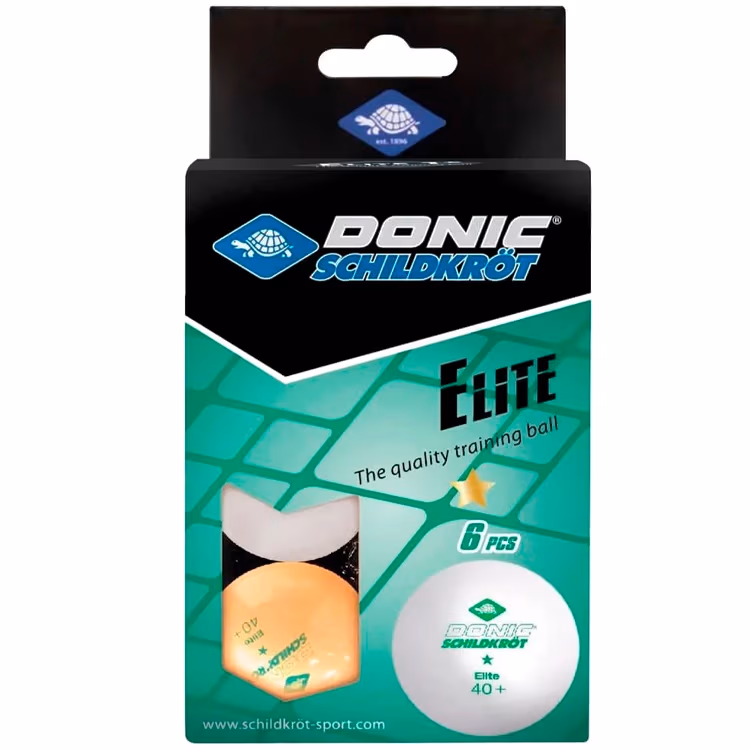 Набор мячей для настольного тенниса 6шт Donic Elite 1 Star 40+ 