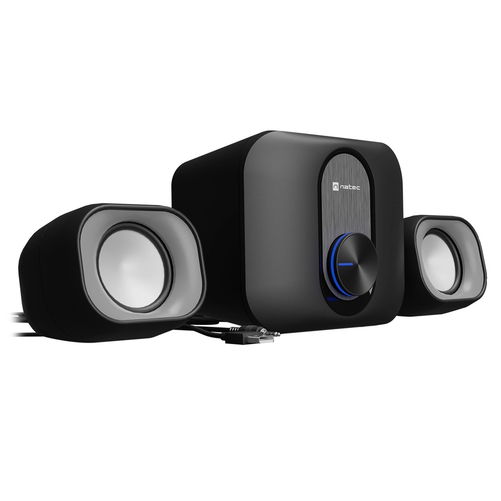 Natec Speaker PUG, 2.1, 11W, USB and 3.5mm, Black photo 1
