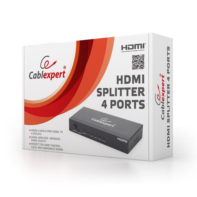 Splitter Cablexpert - DSP-4PH4-02, HDMI 4 ports photo 2