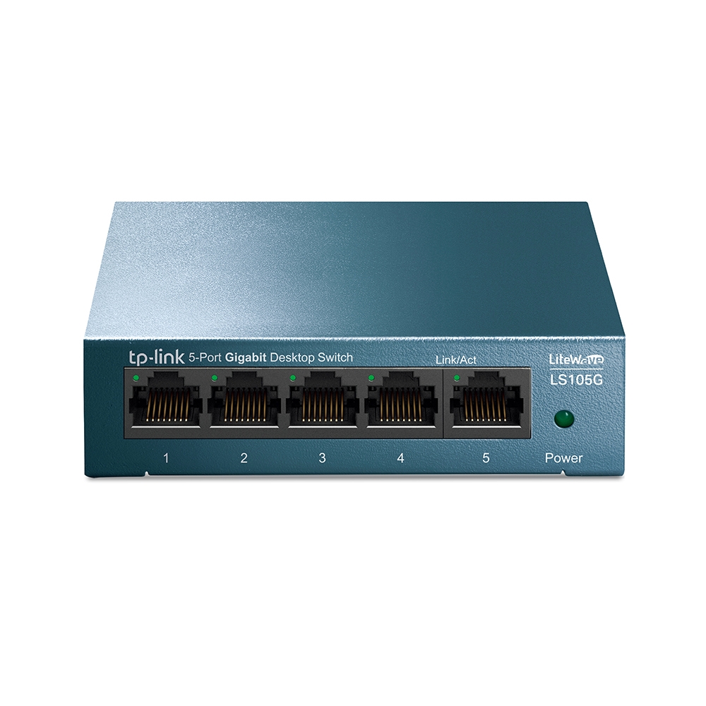 Switch TP-LINK LS105G / 5 port / Gigabit / RJ45 / steel case, LiteWave, Green Technology photo 1