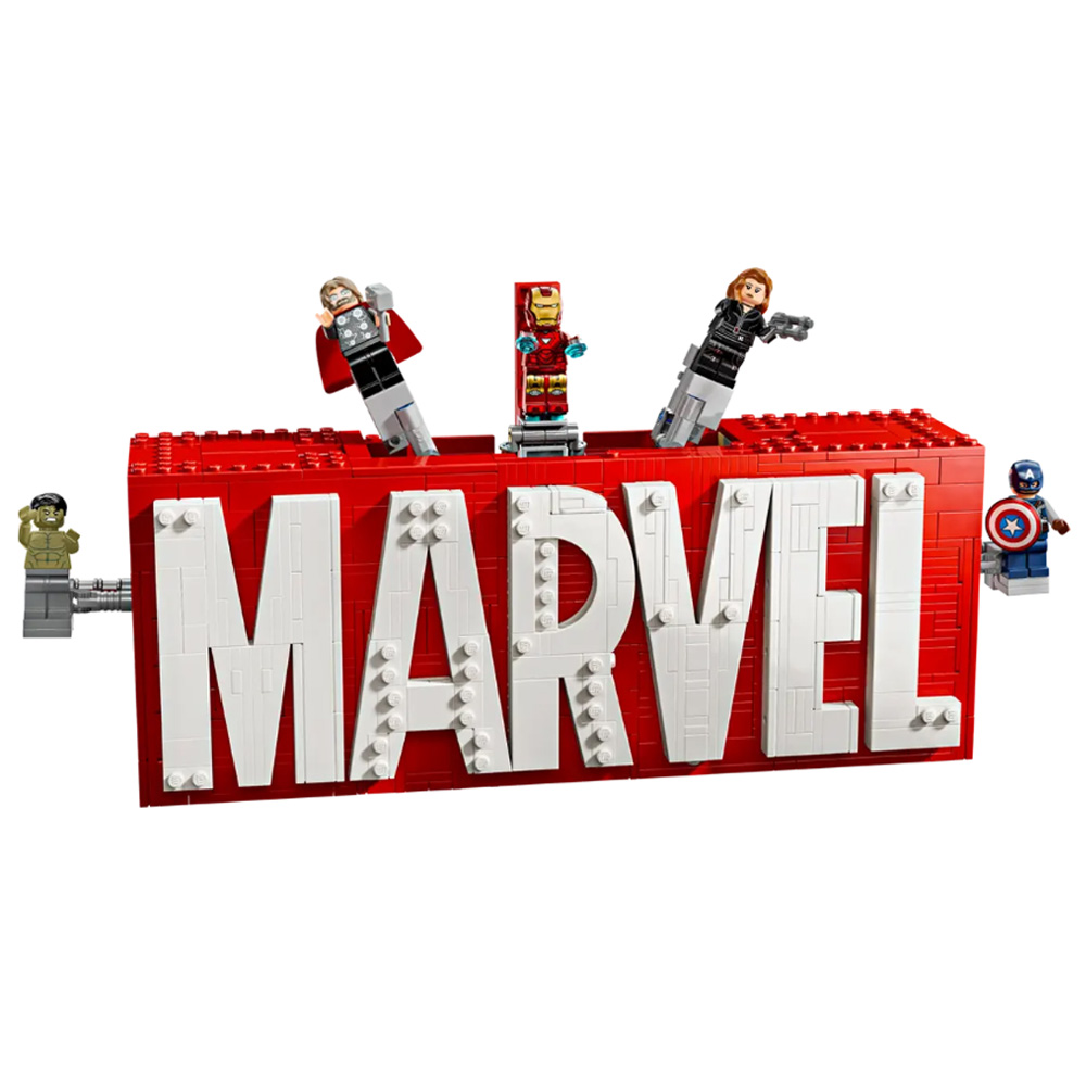 Constructor Lego Marvel MARVEL Logo & Minifigures 76313 de la 12+ ani photo 2