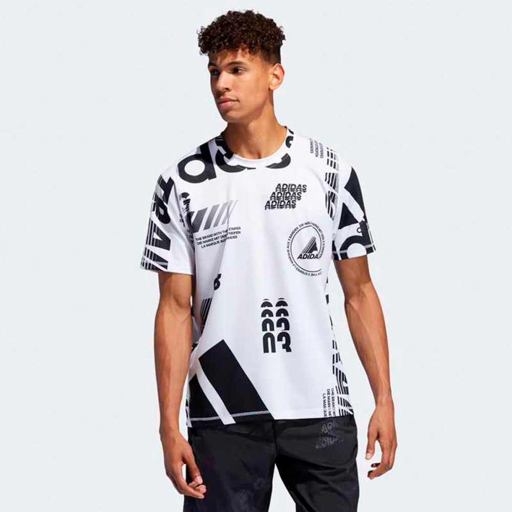 Футболка мужская Adidas DAILY AOP TEE S Белый photo 3