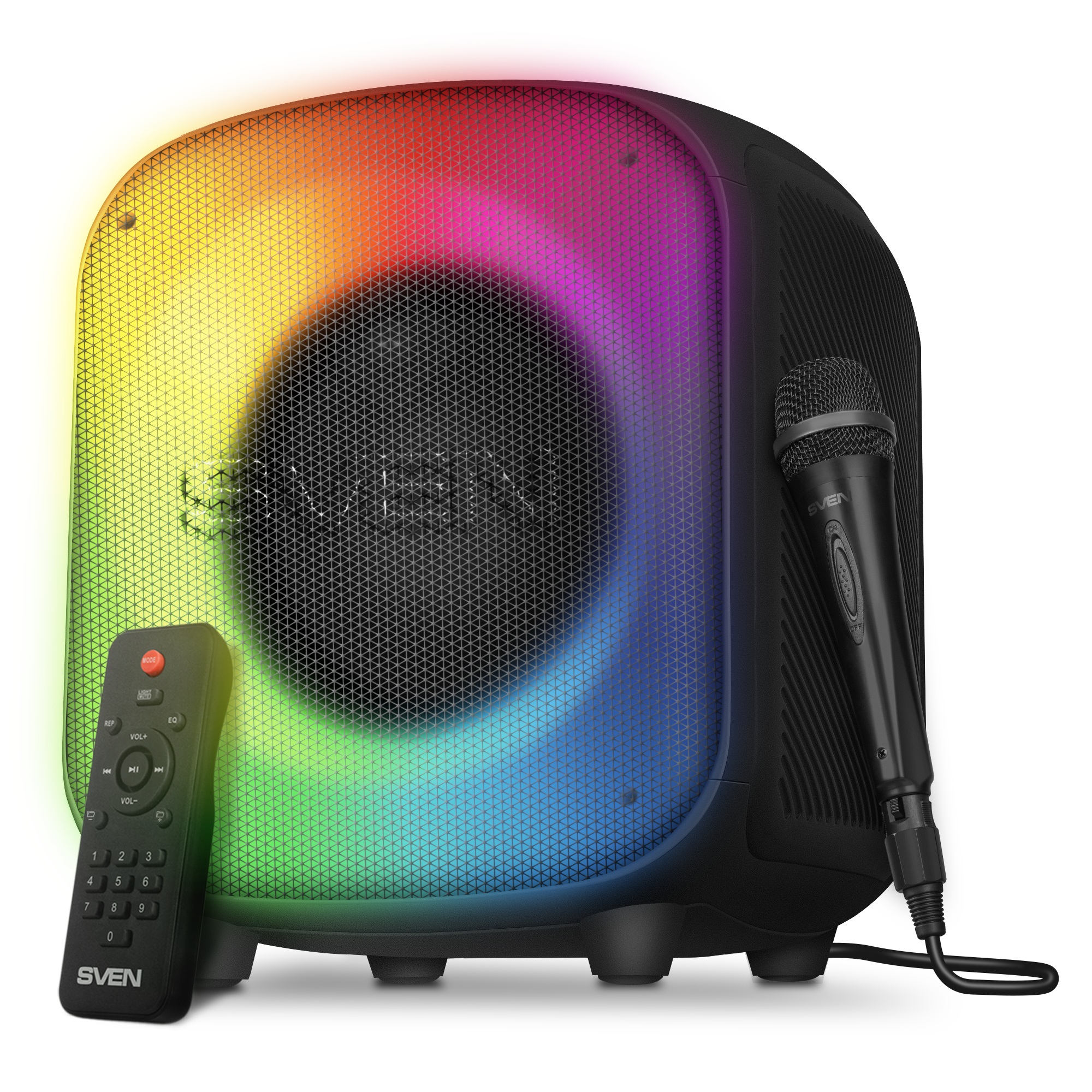 Boxa portabila SVEN PS-555 Black / 65W / Bluetooth / FM tuner / USB / microSD photo 1