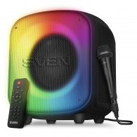 Boxa portabila SVEN PS-555 Black / 65W / Bluetooth / FM tuner / USB / microSD thumbnav 1