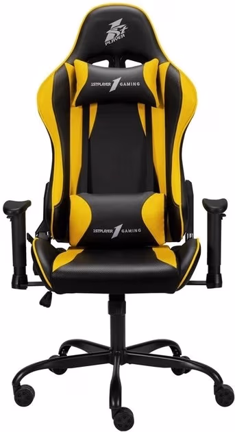 Игровое кресло 1STPLAYER S01/ 120kg/ 2D/ Black/Yellow 