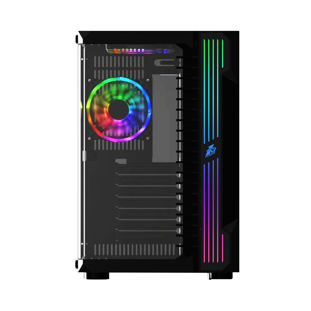 Игровой корпус 1STPLAYER SP9 / no PSU / Side-Window / 7x120mm / ATX / Black photo 4