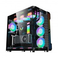 Игровой корпус 1STPLAYER SP9 / no PSU / Side-Window / 7x120mm / ATX / Black thumbnav 1