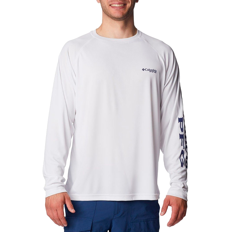 Hanorac pt bărbați Columbia Terminal Tackle LS Shirt S Alb photo 4