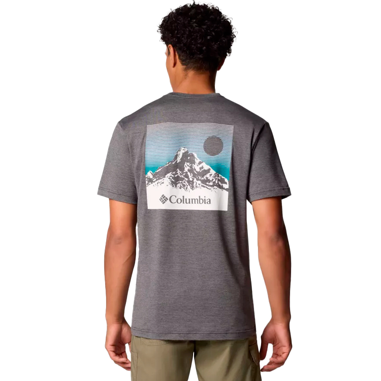 Tricou bărbătesc Columbia Kwick Hike Back Graphic SS Tee S Negru photo 3