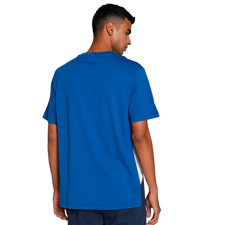 Tricou bărbătesc Puma POWER Colorblock Tee Club S Alb-Albastru photo 3