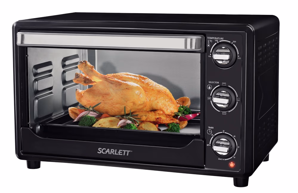 Электрическая печь Scarlett SC-EO93O14, 25 л, 1500 Вт, Черный