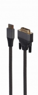 Cable HDMI-DVI - 1.8m - Cablexpert - CC-HDMI-DVI-4K-6, 1.8 m, HDMI to DVI 18+1pin single link, male-male, Black cable with gold-plated connectors, Blister retail thumbnav 1