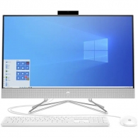 All-in-One PC - 27" HP AiO 27-cb0033ur 27" FHD IPS Non-Touch, AMD Ryzen 5 5500U, 8GB (2x4Gb) DDR4, 256GB M.2 PCIe NVMe SSD, AMD Integrated Graphics, CR, HD Cam, WiFi ac 1x1 + BT5, HDMI, LAN, Wired USB Keyboard and Mouse, Windows 11 SL, White. thumbnav 1