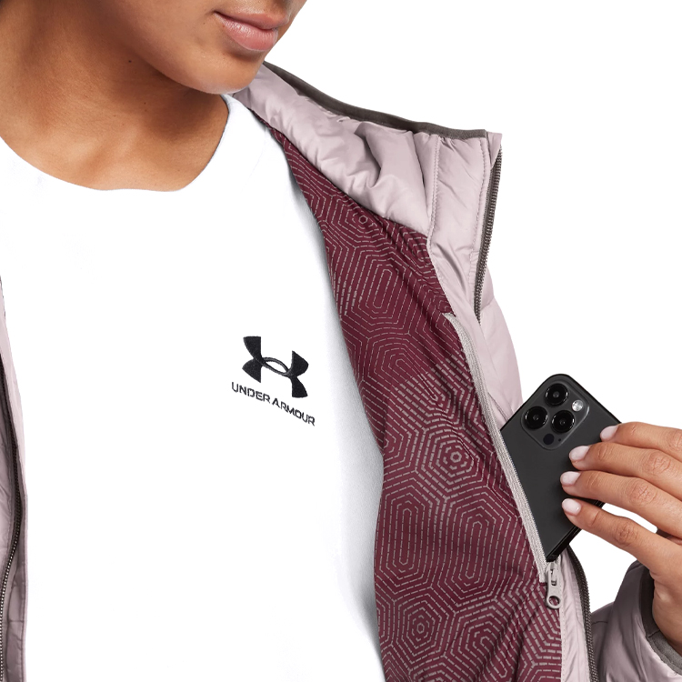 Scurta Under Armour LEGEND DOWN HOODED JACKET L Mov Femei photo 4