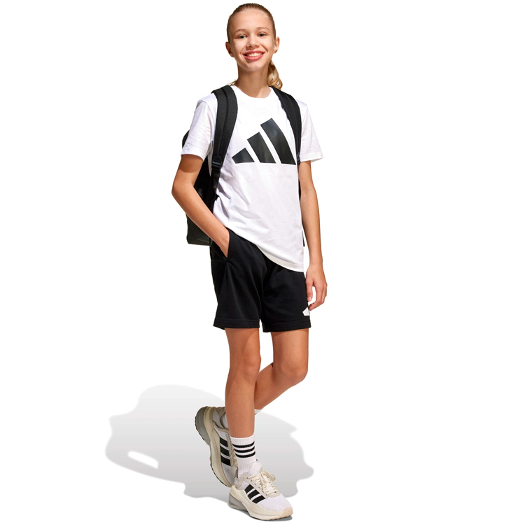 Costum tricou si sorti Adidas J BL T-SET / Unisex / 128 / Alb photo 5