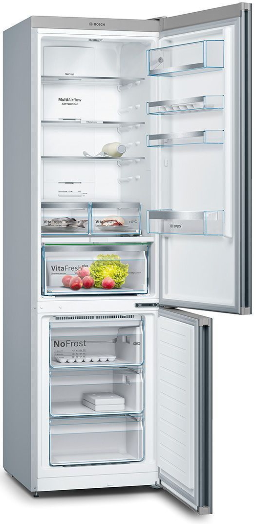 Frigider cu doua usi Bosch KGN39LB316 / 366 l / 203 cm / F / Negru photo 2