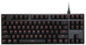 HYPERX Alloy FPS PRO Mechanical Gaming Keyboard (RU), Mechanical keys (Cherry® MX Red key switch) Backlight (Red), 100% anti-ghosting, Ultra-portable design, Solid-steel frame, Convenient USB charge port, USB thumbnav 1