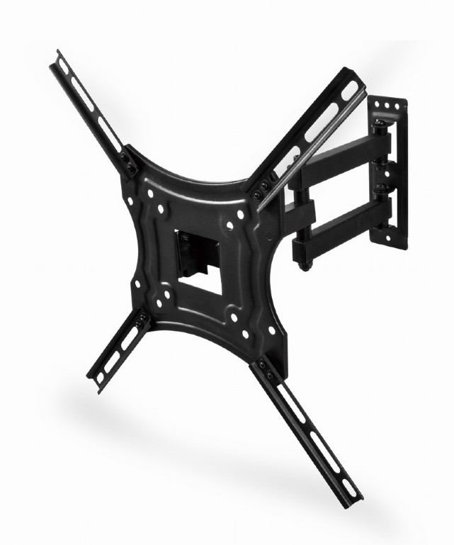 TV-Wall Mount for 32-55"- Gembird "WM-55RT-04", Rotate & Tilt, max. 30 kg, Rotation 90°, Tilting angle 15°, Distance TV to Wall: 60-370 mm, max. VESA 400 x 400, Black photo 1