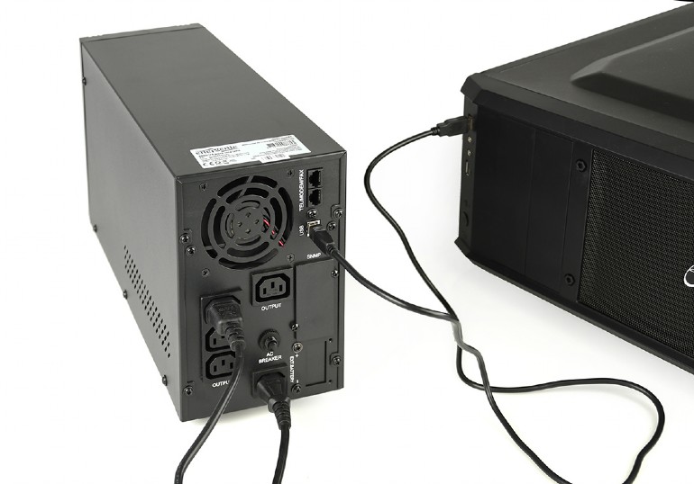 Gembird EnerGenie EG-UPS-PS2000-01, Llne interactive, 2000VA / 1600W, LCD display, Output sockets: 4pcs x C13, USB port photo 3