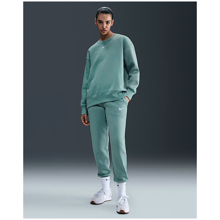Pantaloni Nike W NSW PHNX FLC MR PANT STD M Verde Femei photo 3