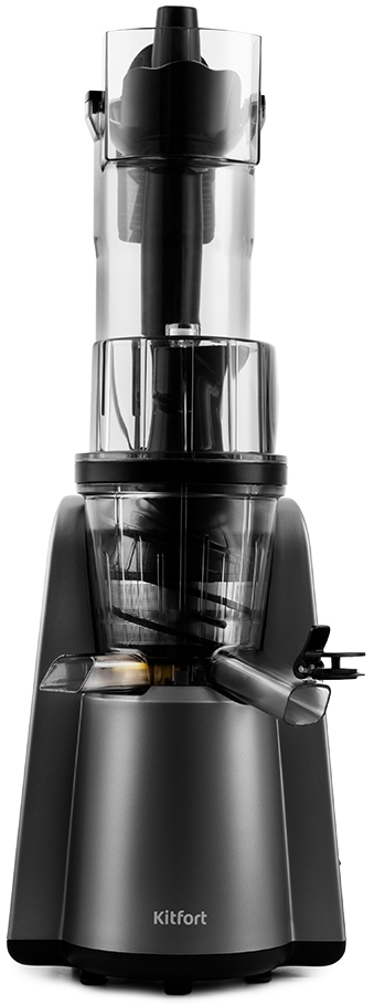 Соковыжималка шнековая Kitfort KT1117, 0.6 л, 150 Вт, 1 скоростей, Серебристый photo 1