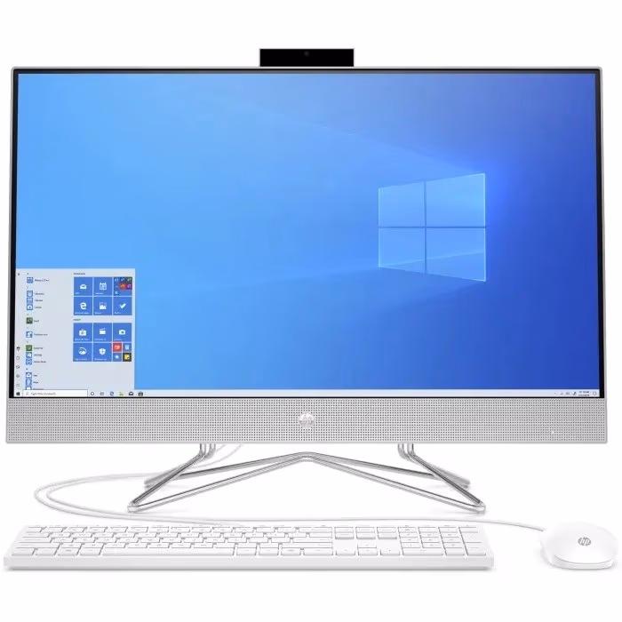 All-in-One PC - 27" HP AiO 27-cb0037ur 27" FHD IPS Non-Touch, AMD Ryzen 7 5700U, 8GB (2x4Gb) DDR4, 512Gb M.2 PCIe NVMe SSD, AMD Integrated Graphics, CR, FHD IR Cam, WiFi ac 1x1 + BT5, HDMI, LAN, Wired USB Keyboard and Mouse, Windows 11 Plus SL, White. 