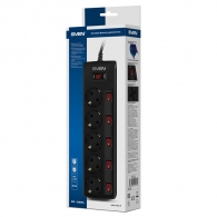 Surge Protector SVEN SF-05PL, 5 Sockets, 3.0m, individual switches, Black thumbnav 4