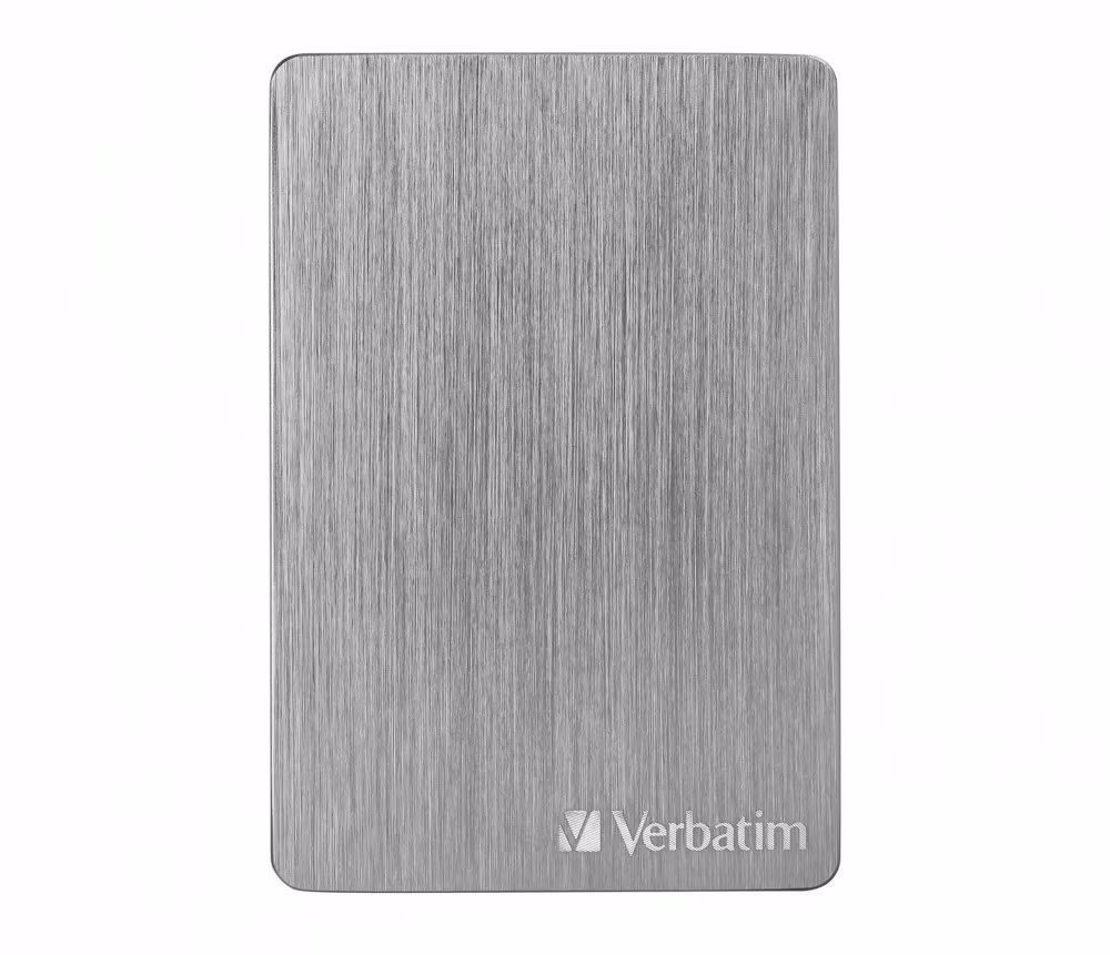 2.5” External HDD 2.0TB (USB3.2)  Verbatim Store 'n' Go ALU Slim, Space Grey, Aluminium, Sleek, Slim, Nero Backup Software, Green Button Energy Saving Software