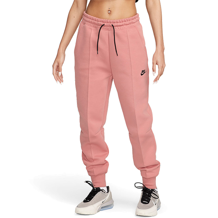 Брюки Nike W NSW TCH FLC MR JGGR S Розовый Женский photo 2
