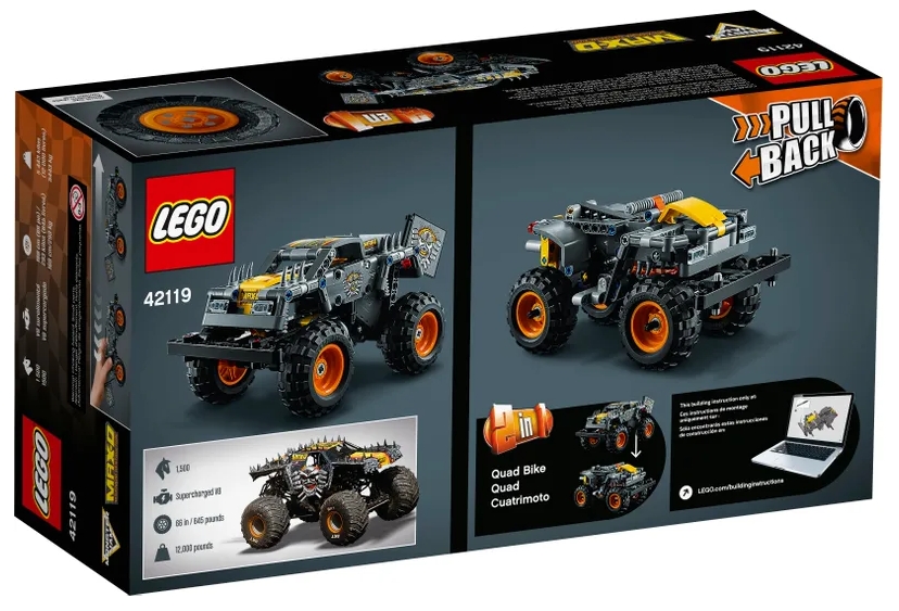 Constructor Lego Technic Monster Jam Max-D 42119 de la 7+ ani photo 2