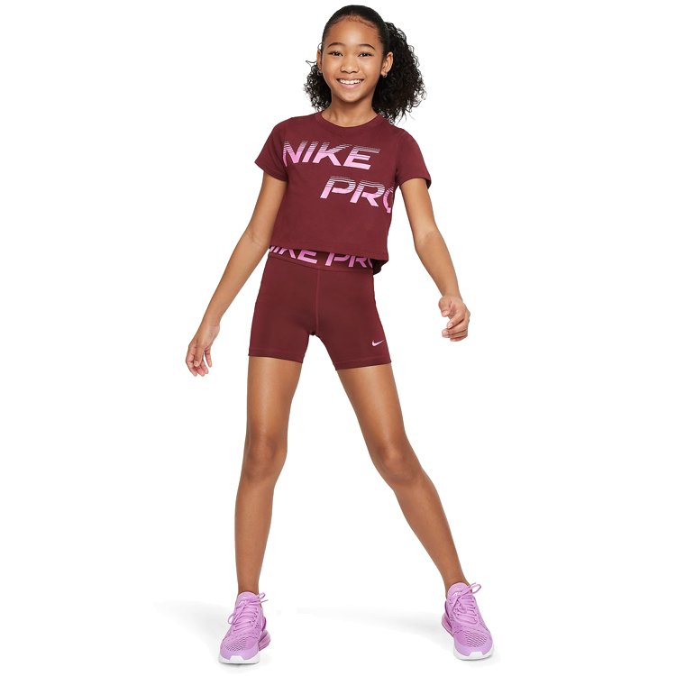 Футболка Nike G NK DFCT CROP SE+ / Женский / S / Бордовый photo 2