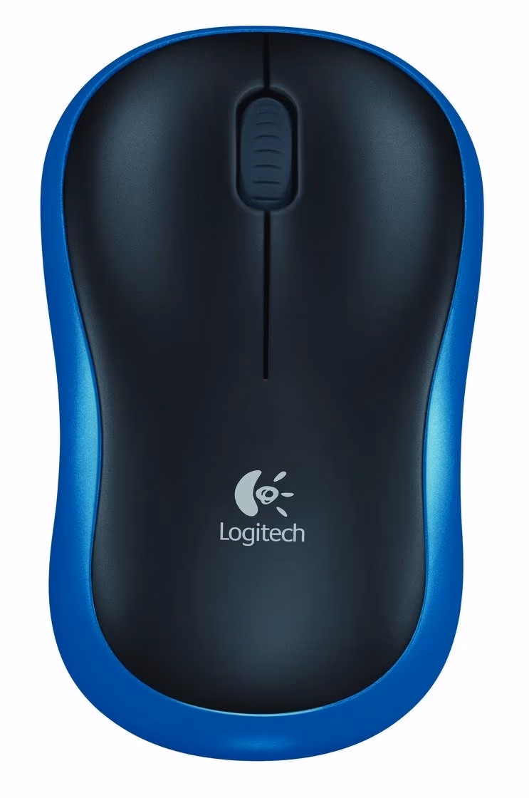 Logitech Wireless Mouse M185 Blue, Optical Mouse for Notebooks, Nano receiver, Blue/Black, Retail 